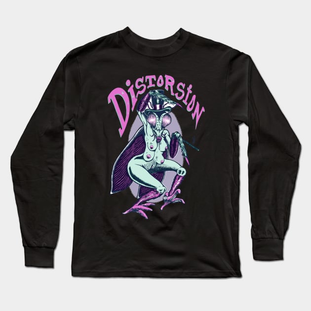 La mante amante de Distorsion Long Sleeve T-Shirt by Distorsion